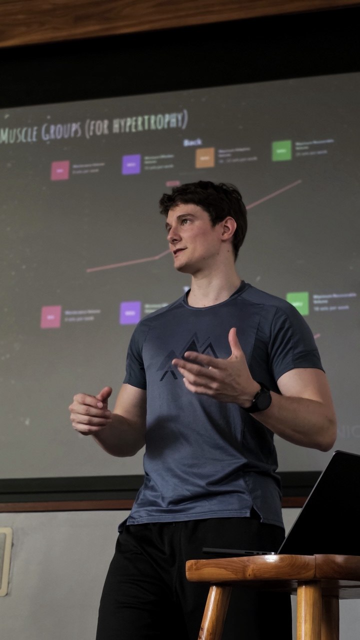Denis lecturing on training programming